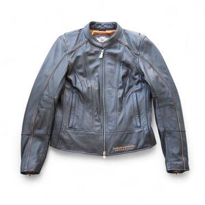 Harley-Davidson Women's M 105th Anniversary‎ Leather Motorcycle Jacket Black